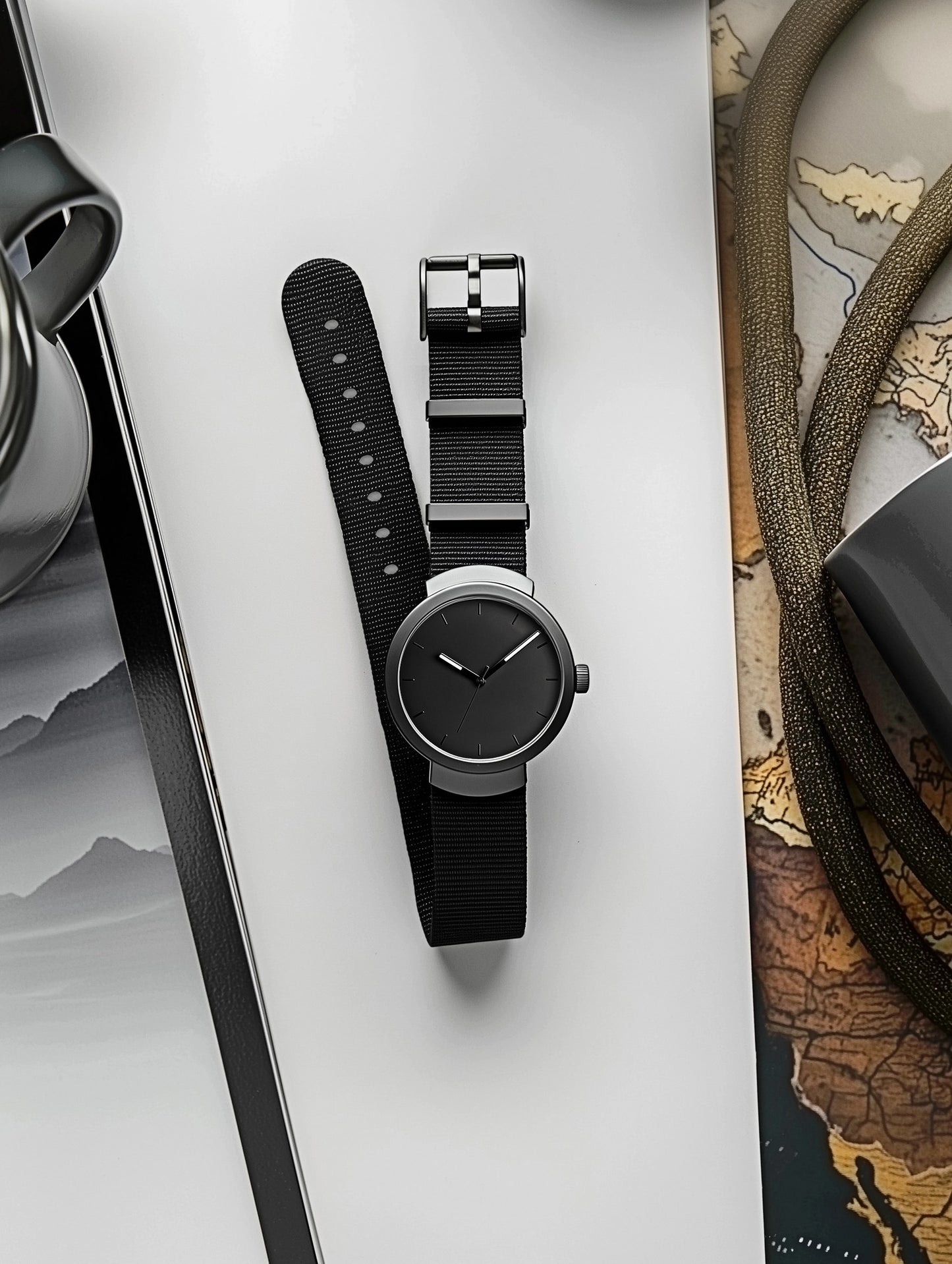 Black Nylon Watch Strap