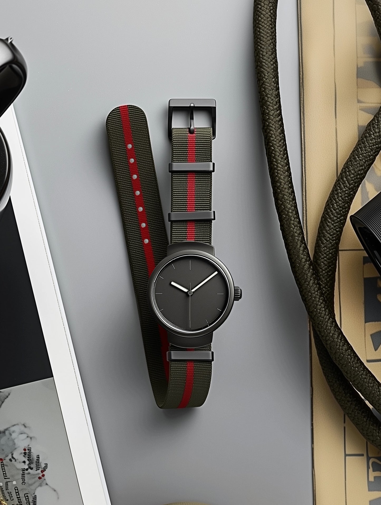 Khaki Nylon Watch Strap