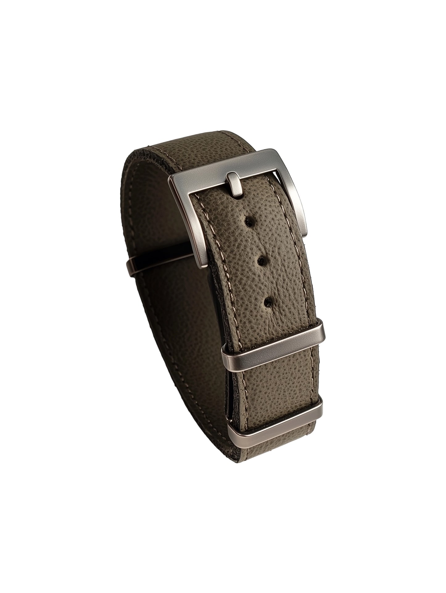 Khaki Leather Watch Strap